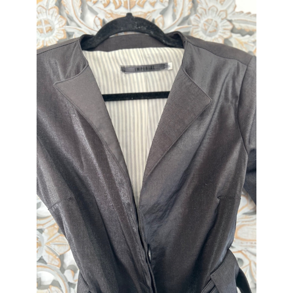 IMPERIAL Women’s Black Silky blazer Coat – Size Medium - Picture 3 of 6